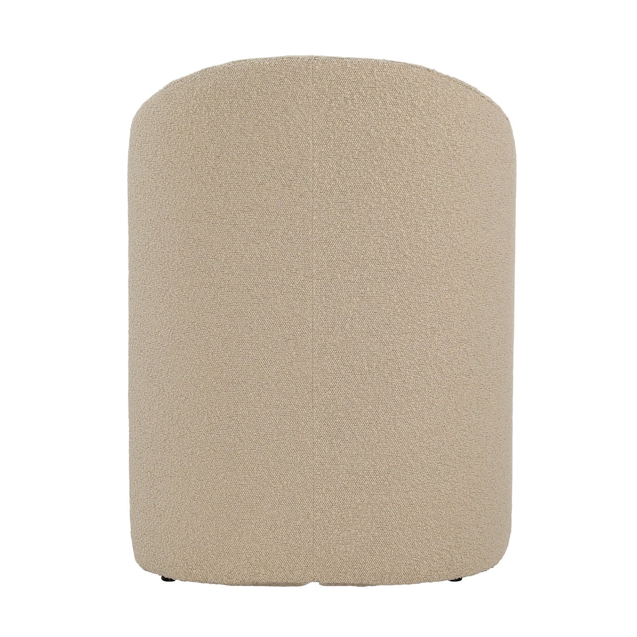 Sand Boucle Upholstery and Solid Pine Wood Chair 24.5 in Wide