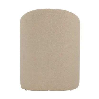 Sand Boucle Upholstery and Solid Pine Wood Chair 24.5 in Wide