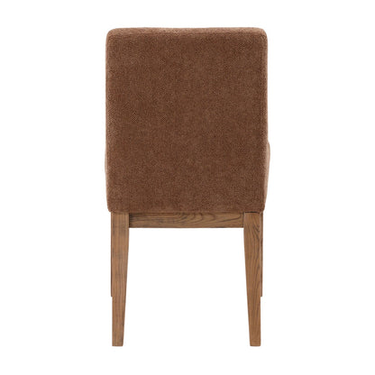 Charlotte Latte and Natural Chenille​ Fabric Chair 18.5 in Wide