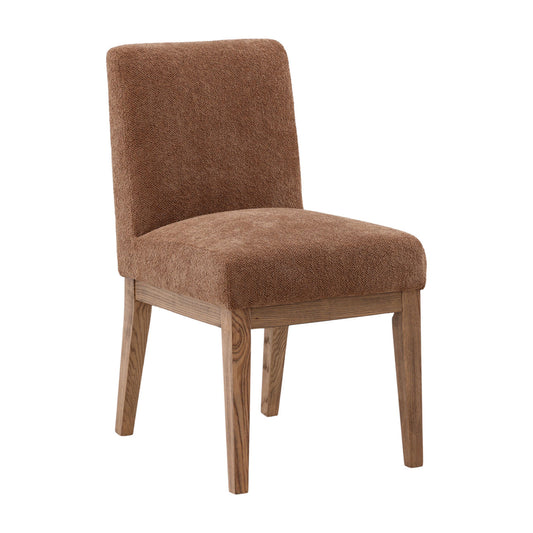 Charlotte Latte and Natural Chenille​ Fabric Chair 18.5 in Wide