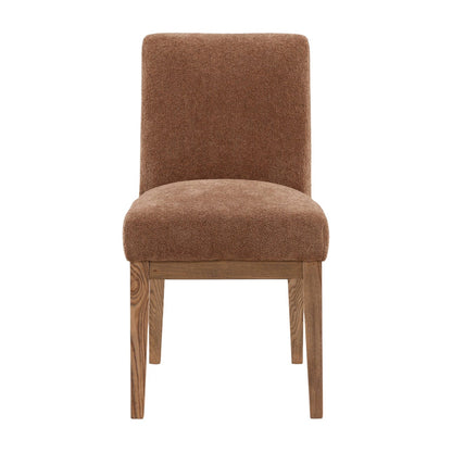 Charlotte Latte and Natural Chenille​ Fabric Chair 18.5 in Wide