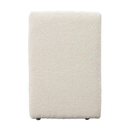 Cream Boucle Performance Fabric and Solid Pine Wood Chair 21 in Wide