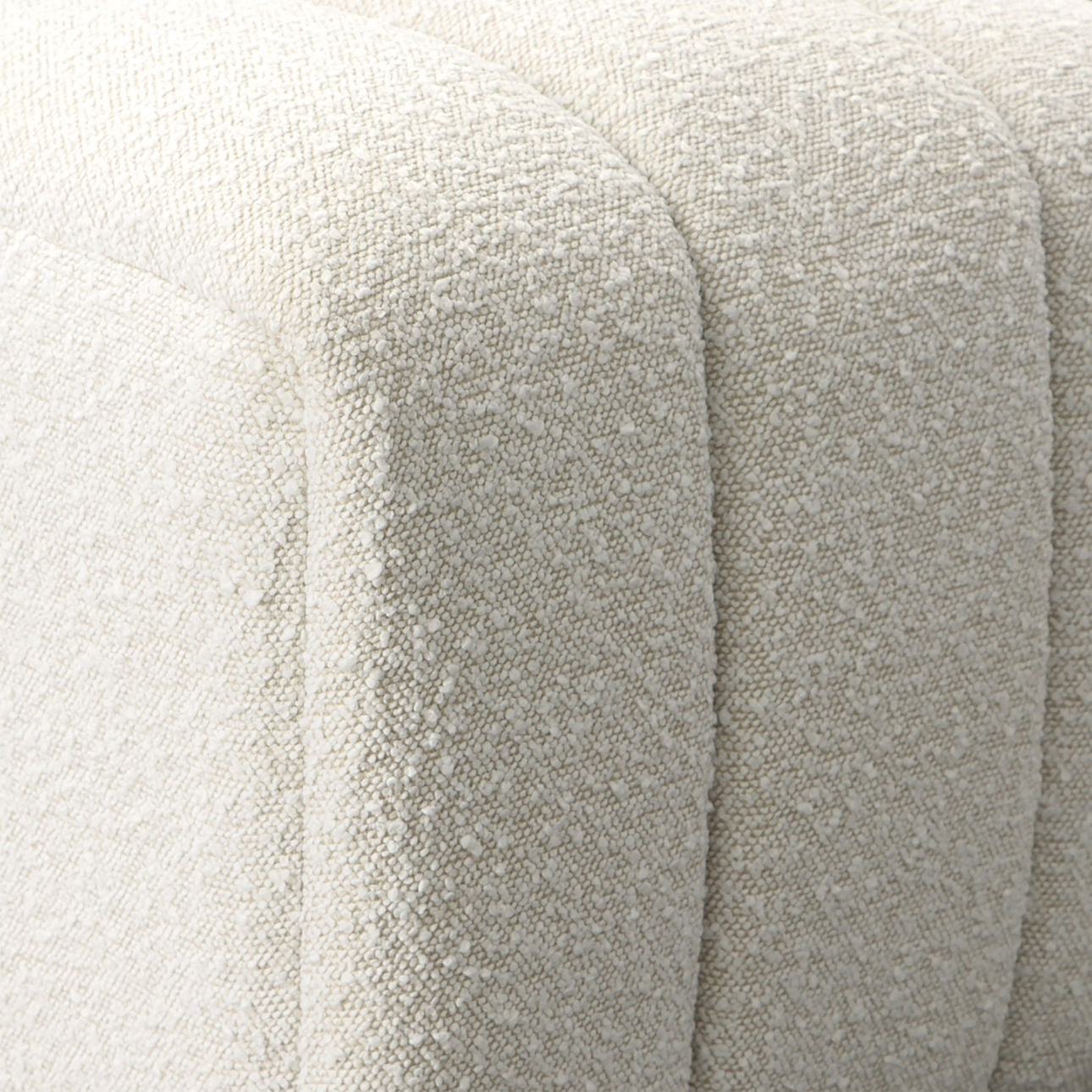 Cream Boucle Performance Fabric and Solid Pine Wood Chair 21 in Wide