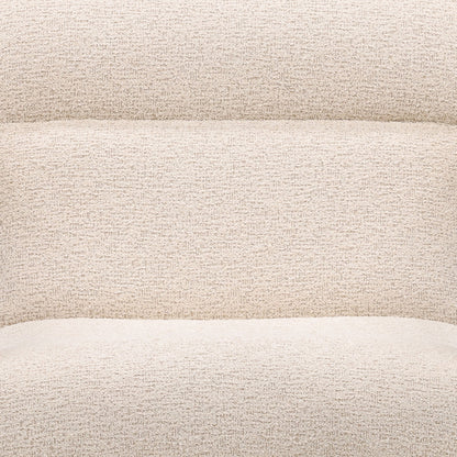 Modern Boucle Fabric and Ash Wood Home Accent