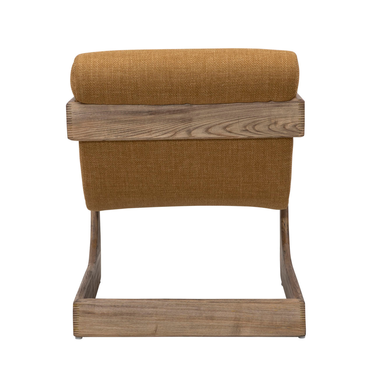 Mustard and Natural Polyester Blend Upholstery and Ash Wood Chair 24.5 in Wide
