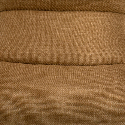 Mustard and Natural Polyester Blend Upholstery and Ash Wood Chair 24.5 in Wide