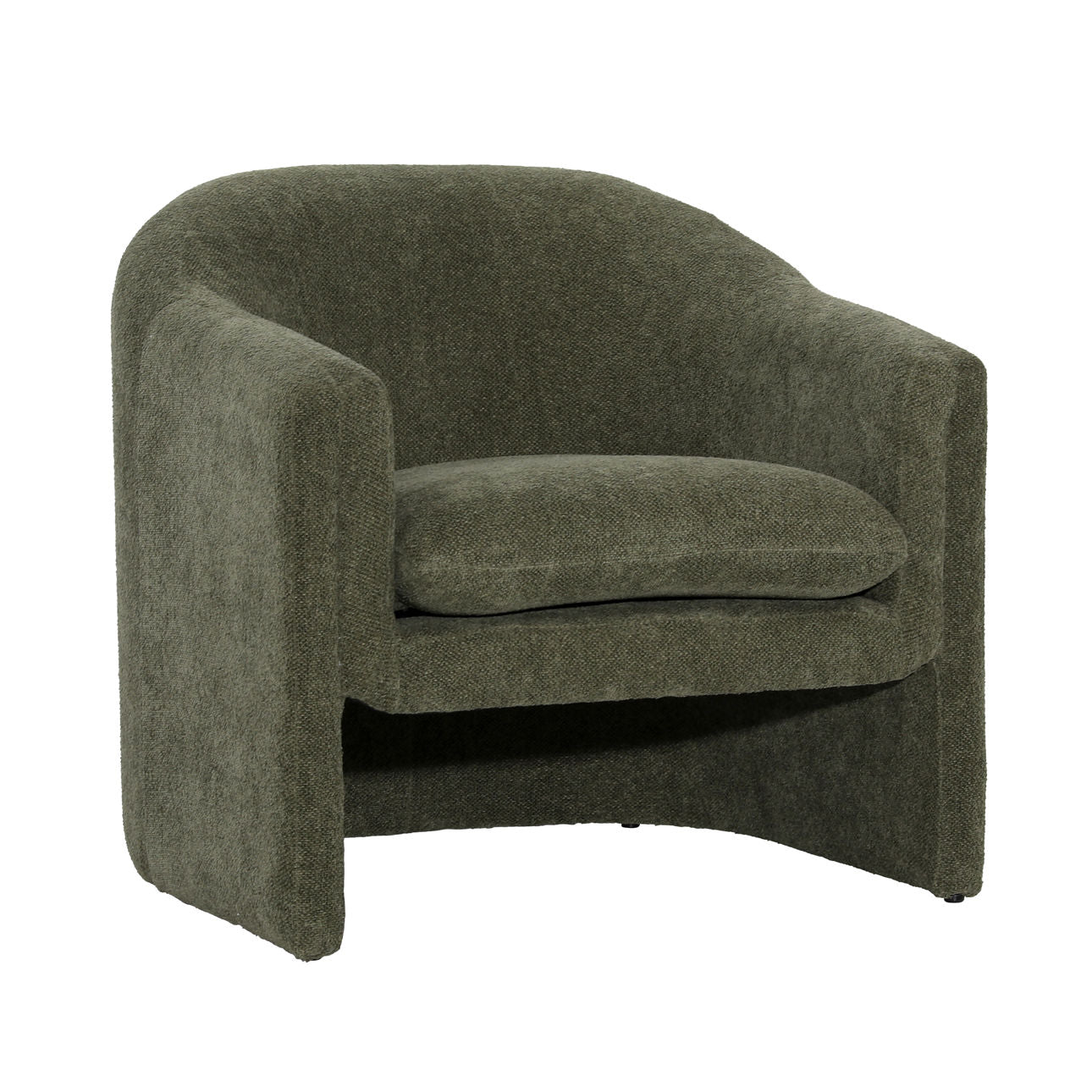 Charlotte Olive Chenille Fabric Chair 33.5 in Wide