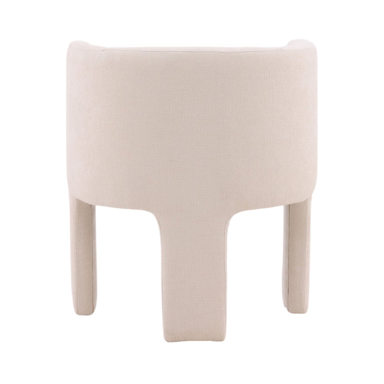 Grenoble Cream Polyester Fabric and Solid Pine Wood Chair 24 in Wide