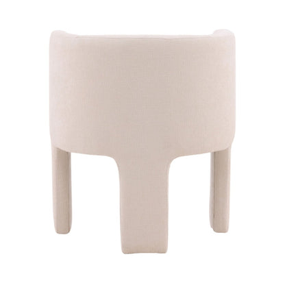 Grenoble Cream Polyester Fabric and Solid Pine Wood Chair 24 in Wide