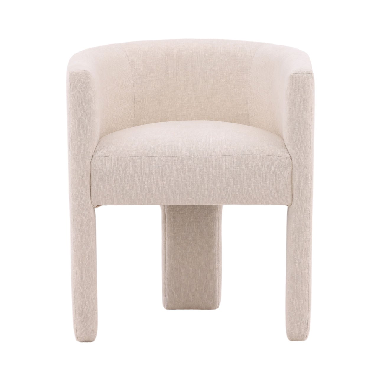 Grenoble Cream Polyester Fabric and Solid Pine Wood Chair 24 in Wide