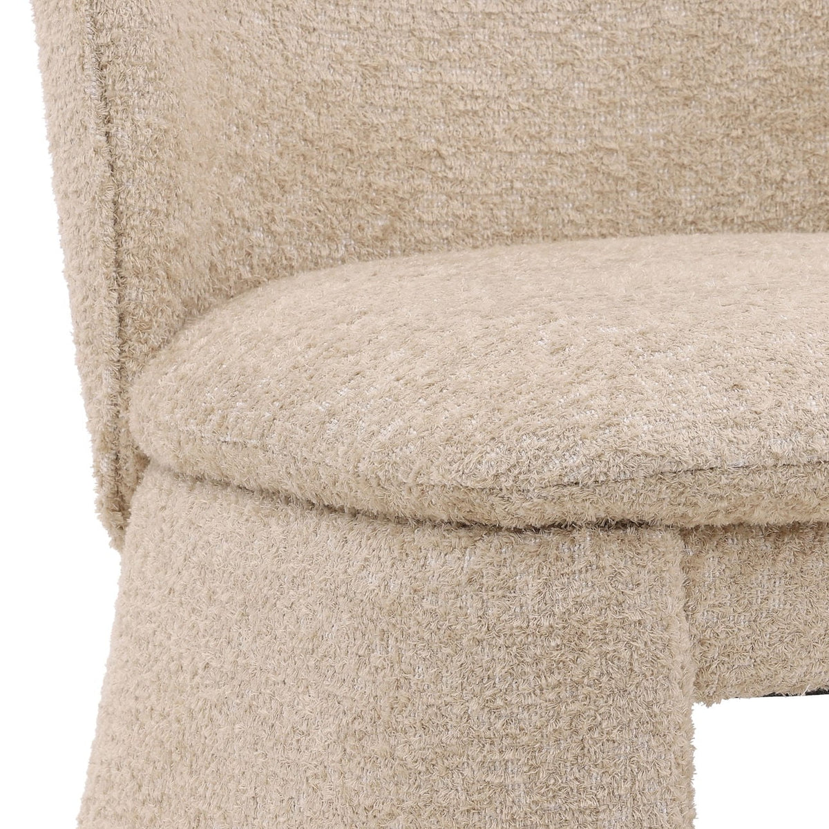 Crafted Polyester Fabric and Plywood Dining Chair