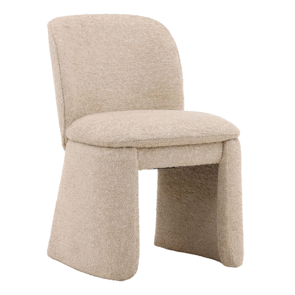 Crafted Polyester Fabric and Plywood Dining Chair