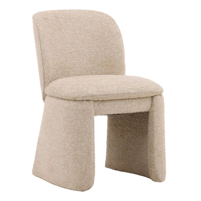 Crafted Polyester Fabric and Plywood Dining Chair