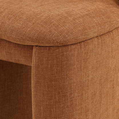 Topanga Terracotta Two-Tone Basketweave Fabric Chair 21 in Wide