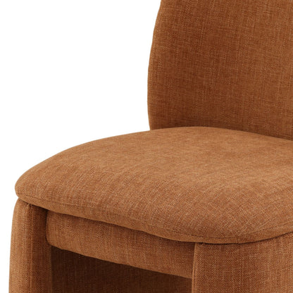 Topanga Terracotta Two-Tone Basketweave Fabric Chair 21 in Wide