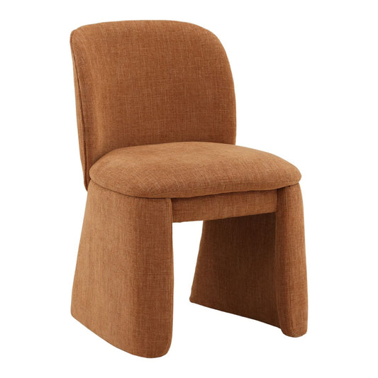 Topanga Terracotta Two-Tone Basketweave Fabric Chair 21 in Wide