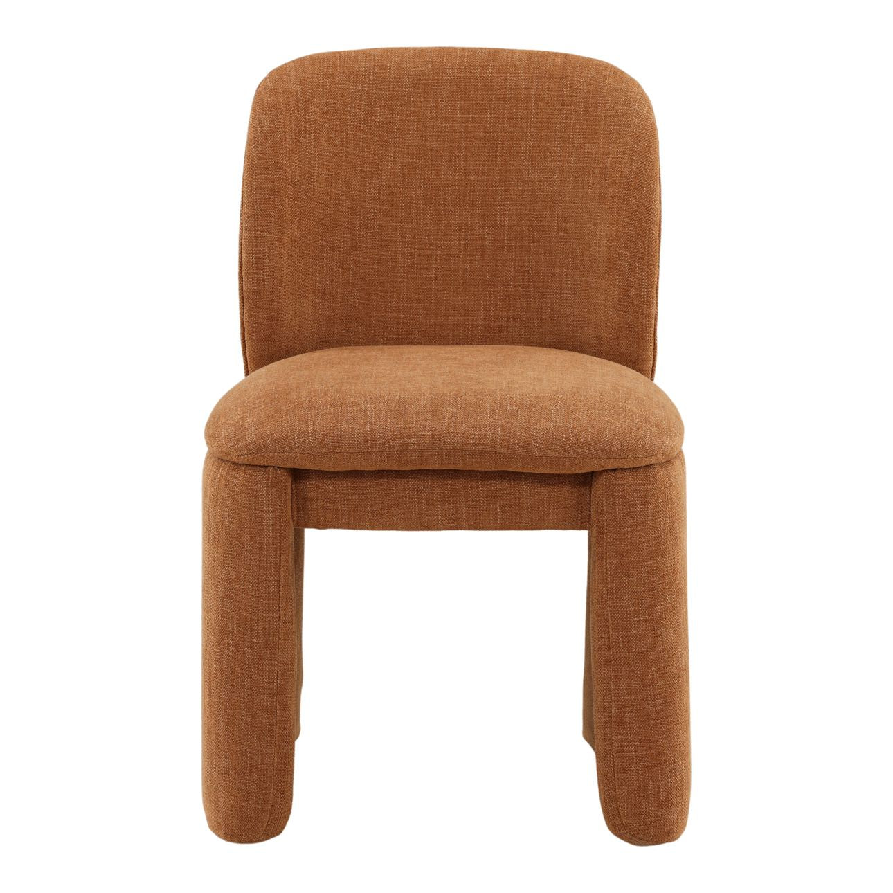 Topanga Terracotta Two-Tone Basketweave Fabric Chair 21 in Wide