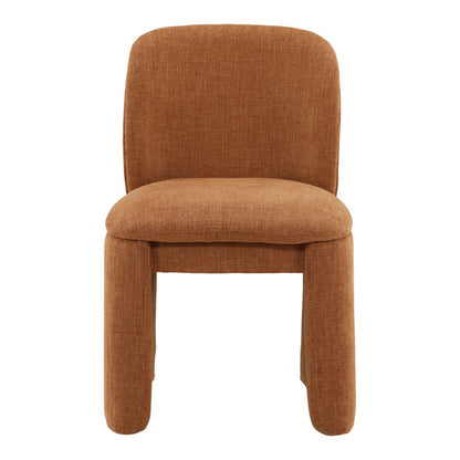 Topanga Terracotta Two-Tone Basketweave Fabric Chair 21 in Wide