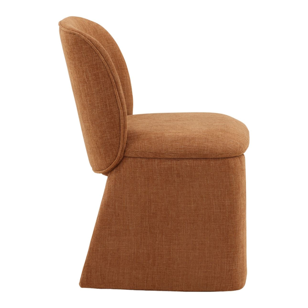 Topanga Terracotta Two-Tone Basketweave Fabric Chair 21 in Wide
