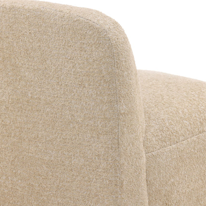 Walden Sand Polyester Upholstery, Select Hardwood Frame and Metal Base Chair 26.5 in Wide