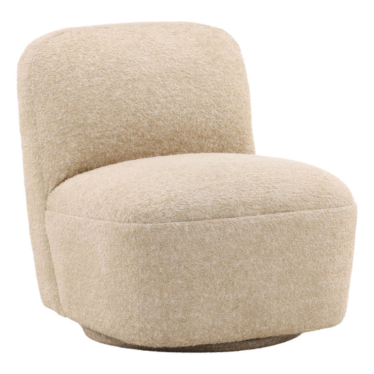 Walden Sand Polyester Upholstery, Select Hardwood Frame and Metal Base Chair 26.5 in Wide