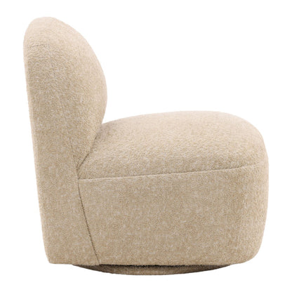 Walden Sand Polyester Upholstery, Select Hardwood Frame and Metal Base Chair 26.5 in Wide