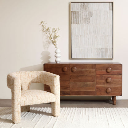 Sonoma Ginger Tweed Fabric and Select Hardwood Frame Chair 30.5 in Wide