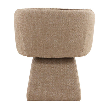 Lola Camel Basketweave Fabric Chair 25.5 in Wide