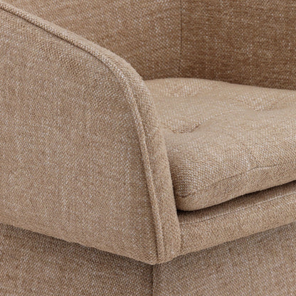 Lola Camel Basketweave Fabric Chair 25.5 in Wide
