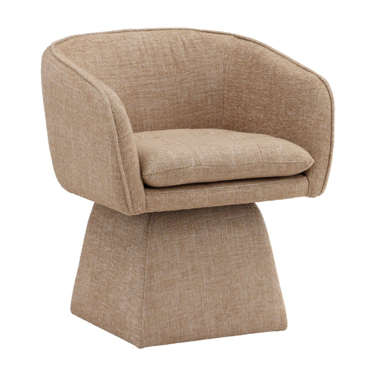 Lola Camel Basketweave Fabric Chair 25.5 in Wide