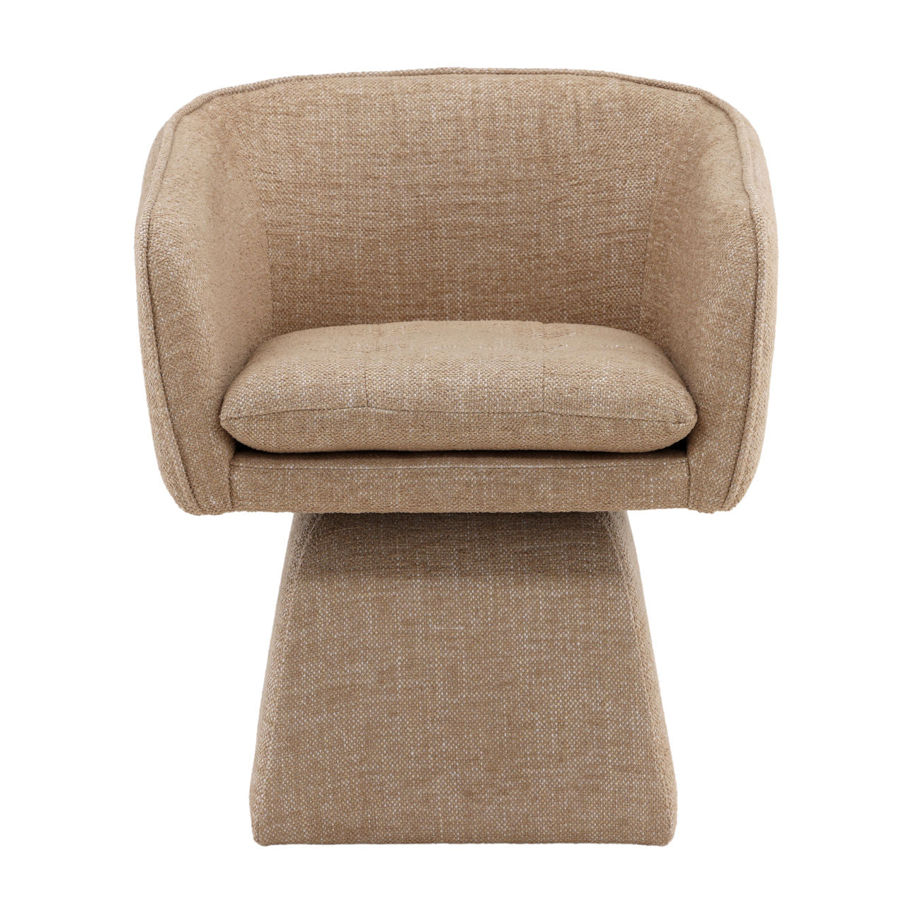 Lola Camel Basketweave Fabric Chair 25.5 in Wide