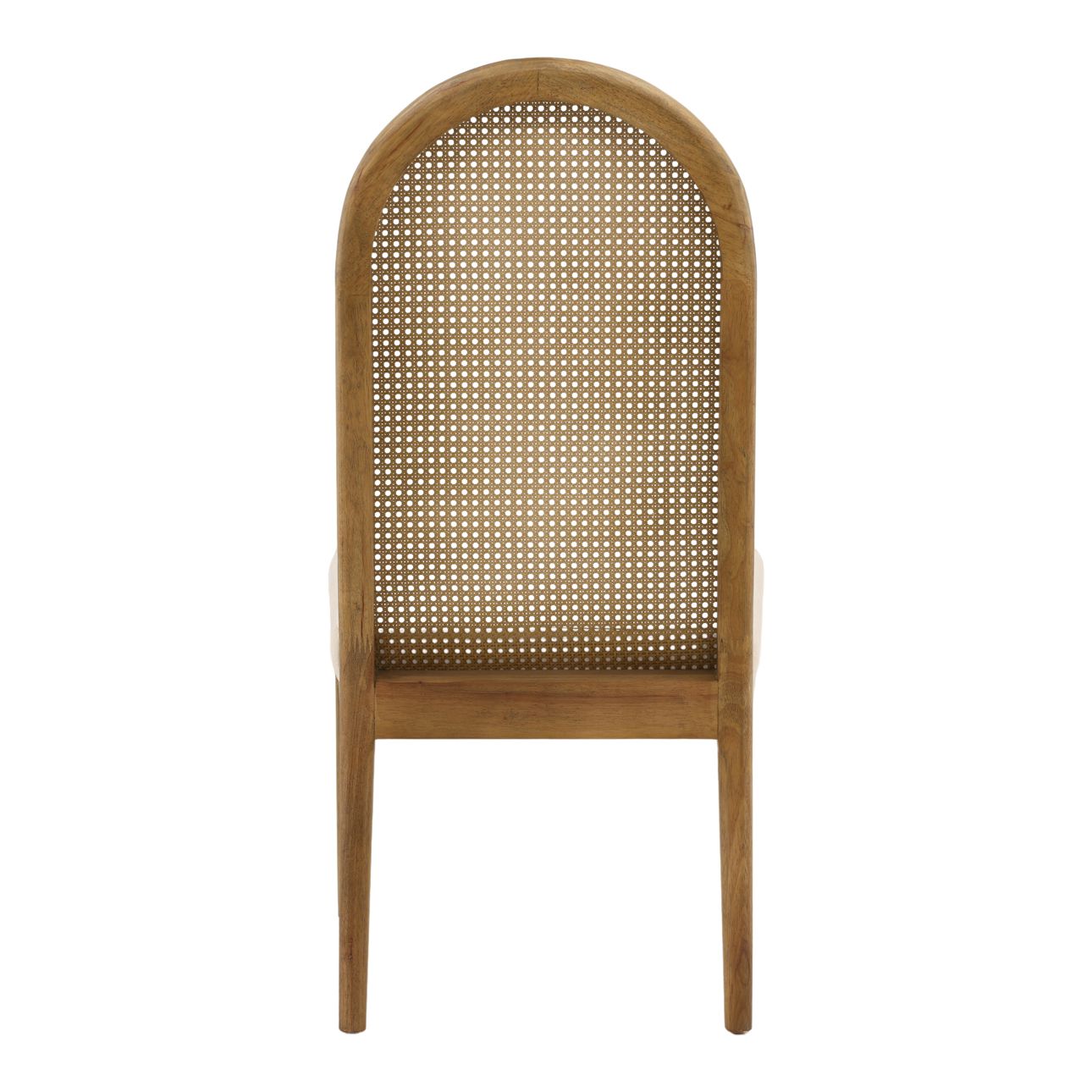 Oatmeal and Natural Polyester Linen Fabric, Rubber Wood and Cane Chair 21.5 in Wide