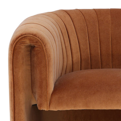 Opal Ginger Velvet Fabric Chair 38 in Wide