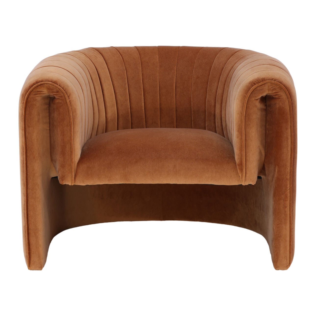 Opal Ginger Velvet Fabric Chair 38 in Wide