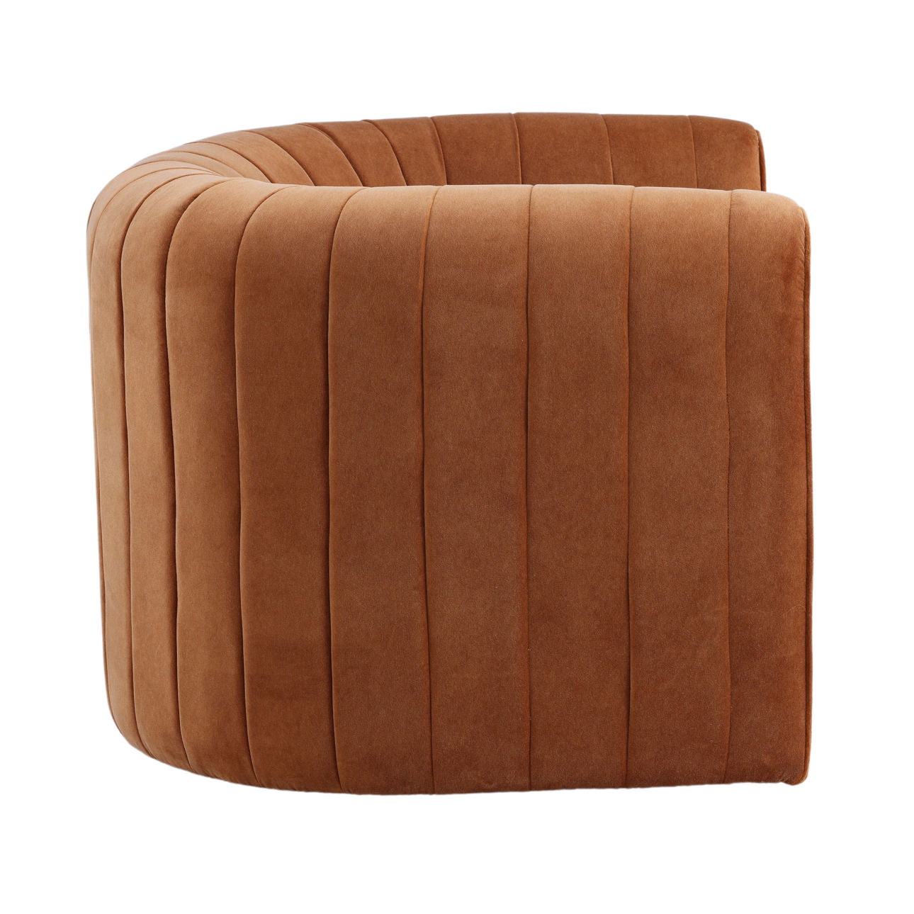 Opal Ginger Velvet Fabric Chair 38 in Wide