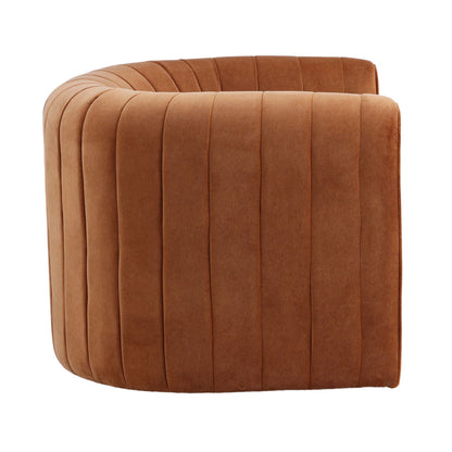Opal Ginger Velvet Fabric Chair 38 in Wide