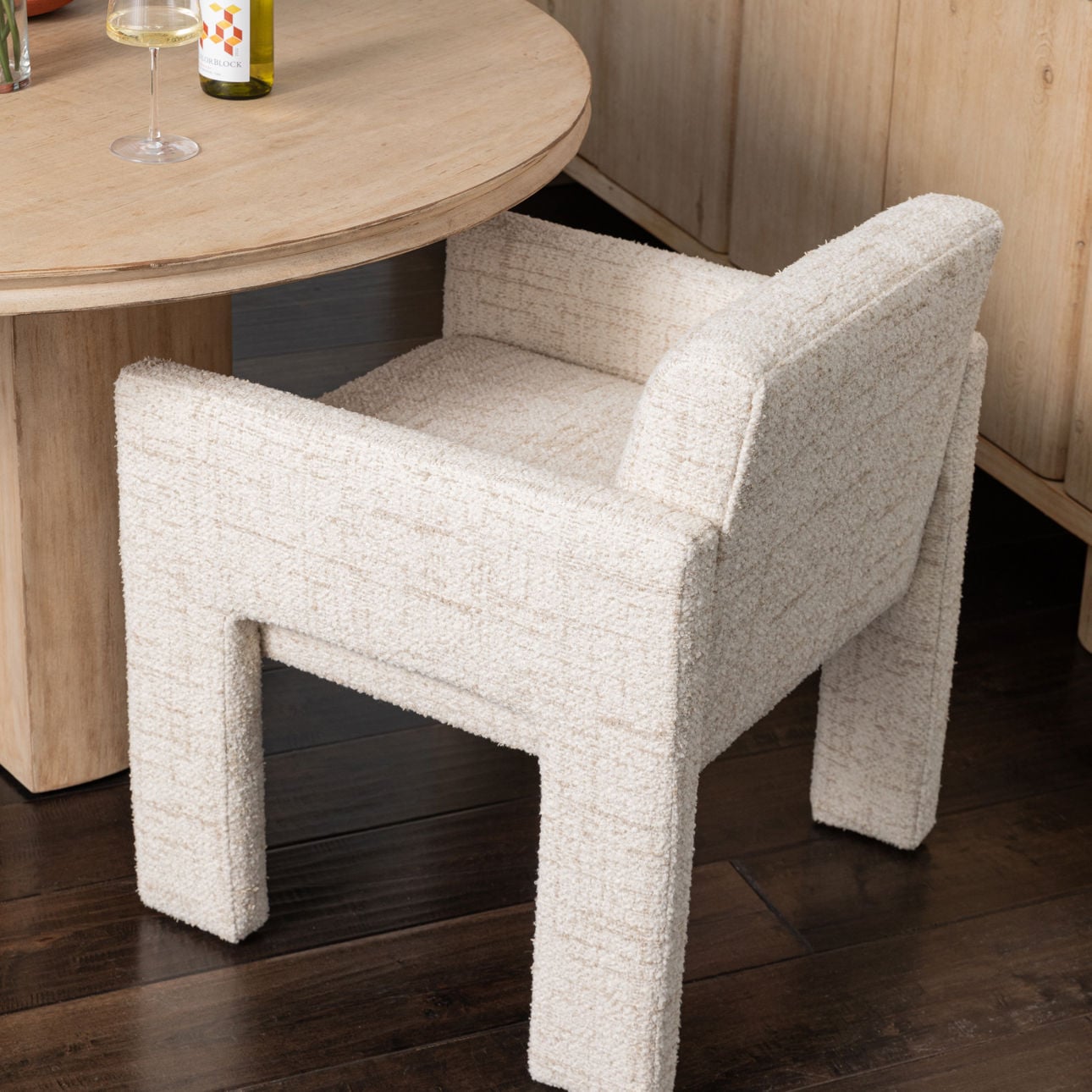 Sonoma Fog Tweed Fabric Chair 25 in Wide