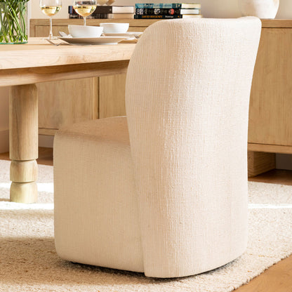 Field Cream Tweed Farbric Chair 23.5 in Wide