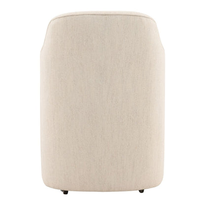 Avalon Cream Polyester Fabric Chair 25 in Wide