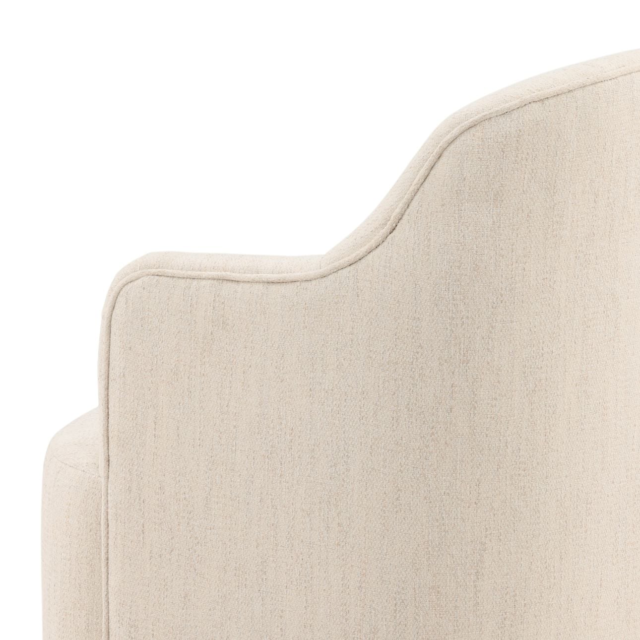 Avalon Cream Polyester Fabric Chair 25 in Wide