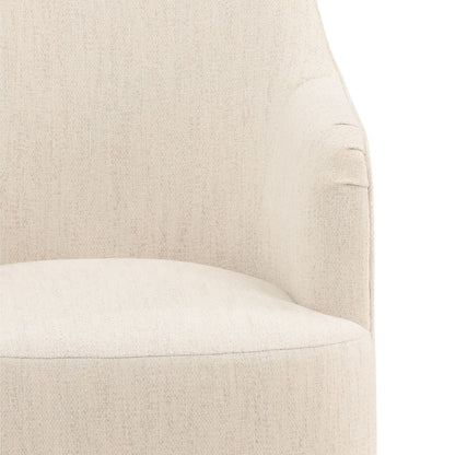 Avalon Cream Polyester Fabric Chair 25 in Wide