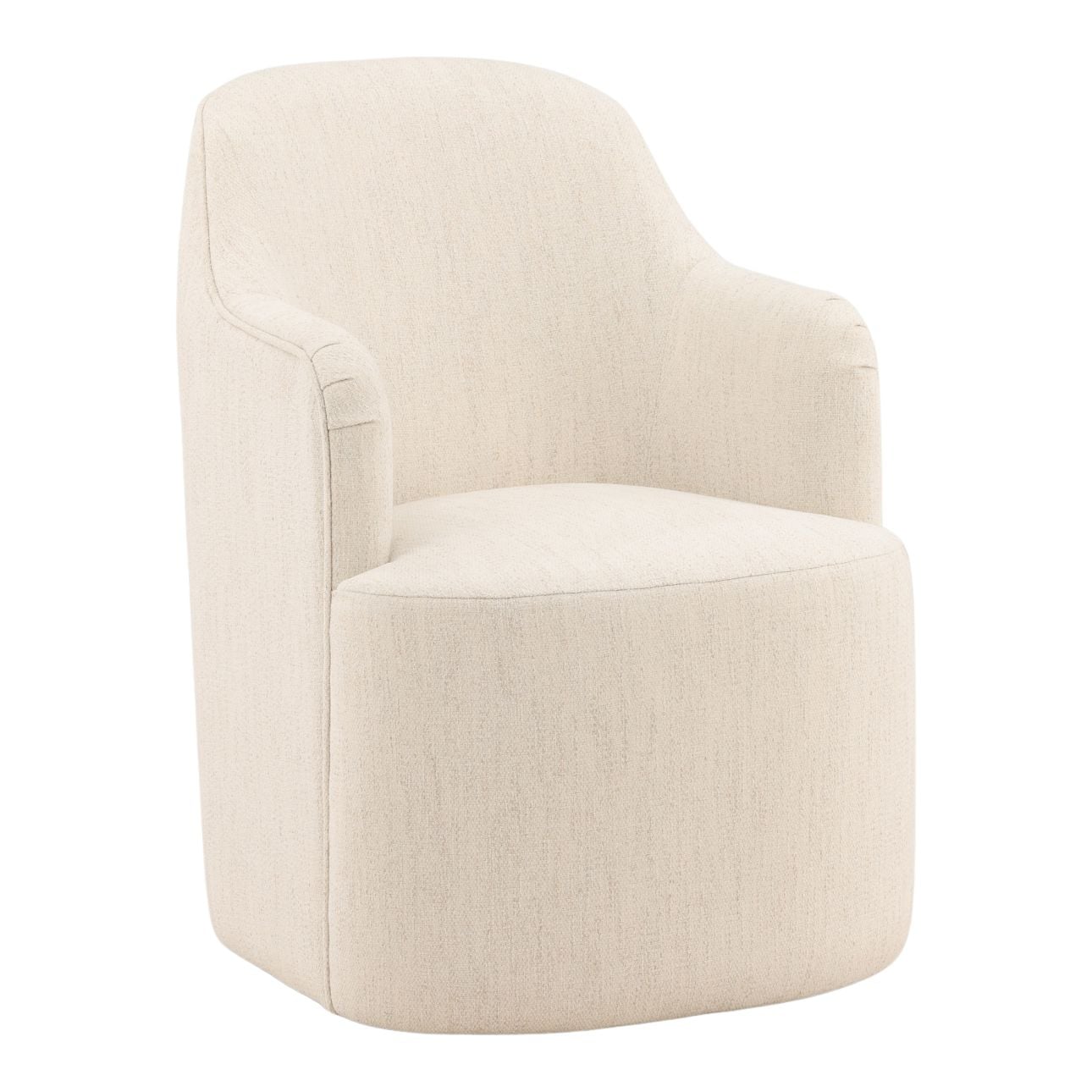 Avalon Cream Polyester Fabric Chair 25 in Wide