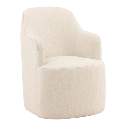 Avalon Cream Polyester Fabric Chair 25 in Wide