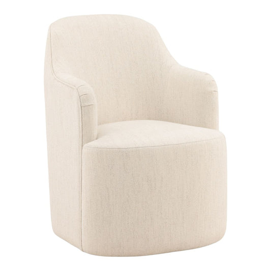 Avalon Cream Polyester Fabric Chair 25 in Wide