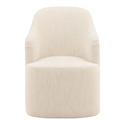 Avalon Cream Polyester Fabric Chair 25 in Wide