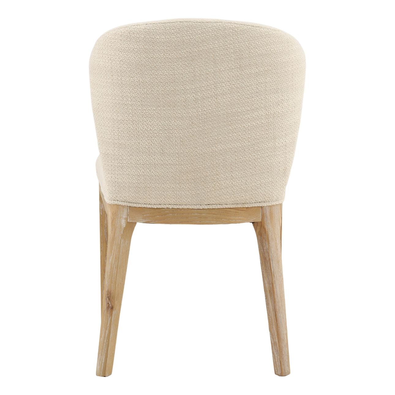 Cienega Oatmeal and Light Natural Polyester Blend Fabric and Solid Ash Wood Chair 19 in Wide