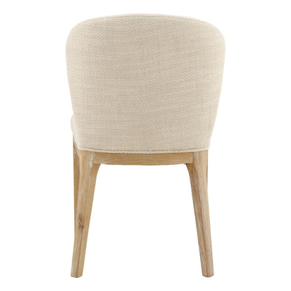 Cienega Oatmeal and Light Natural Polyester Blend Fabric and Solid Ash Wood Chair 19 in Wide