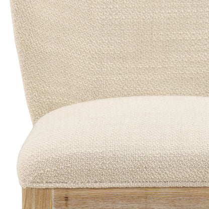 Cienega Oatmeal and Light Natural Polyester Blend Fabric and Solid Ash Wood Chair 19 in Wide