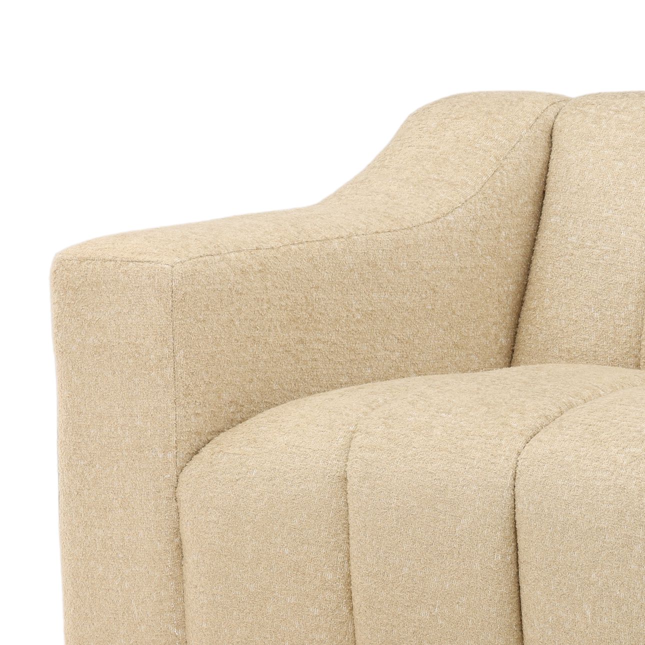 Walden Sand Polyester Blend Fabric Sofa 92.5 in Wide