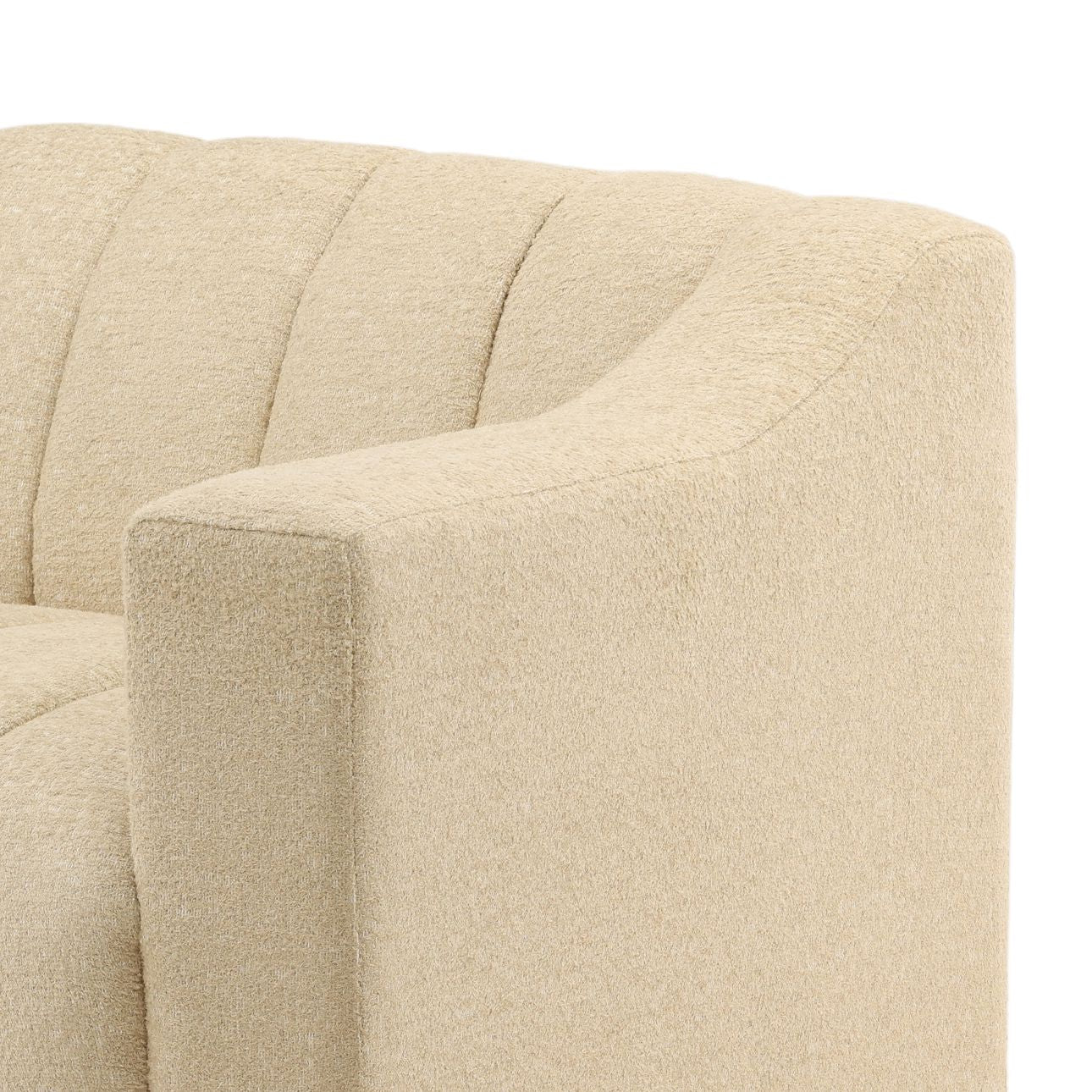 Walden Sand Polyester Blend Fabric Sofa 92.5 in Wide